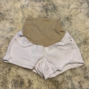 Indigo Blue maternity shorts white size Large